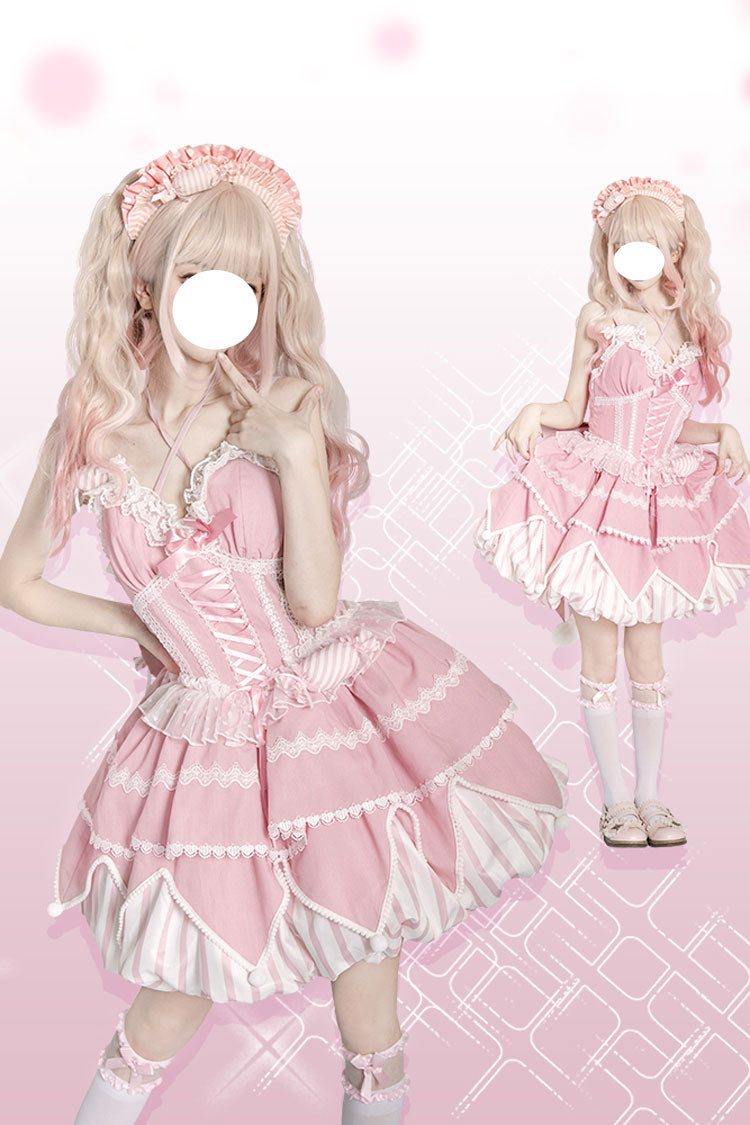 Sweetheart Gummies Sleeveless Multi-layer Bowknot Sweet Lolita Jsk Dress 3 Colors