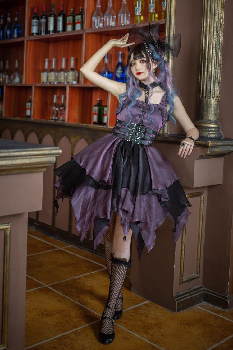 Purple Seven Deadly Sins: Lust Multi-Layered Irregular Gothic Lolita Jsk Dress