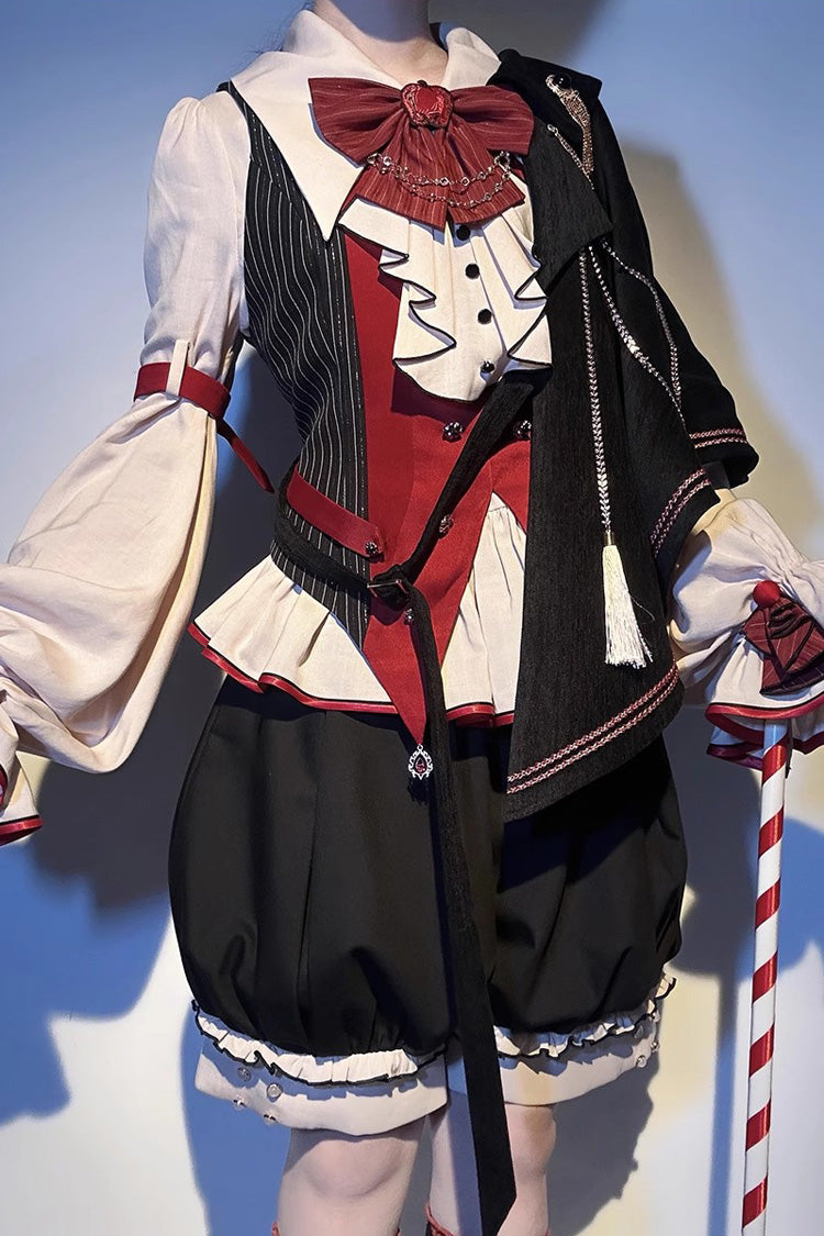 Multi-Color Natural Philosophy Long Sleeves Ruffle Bowknot College Style Prince Gorgeous Ouji Lolita Set