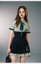 Academic Department Joint Striped Shirt Skirt Fishbone Skirt Two-piece Set Waist Set Uniform