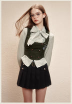 Academic Department Set Joint Skirt A-shaped Skirt College Pleated Skirt
