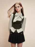 Academic Department Set Joint Skirt A-shaped Skirt College Pleated Skirt