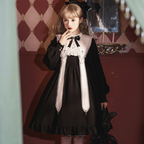 Gothic Lolita Black Anthem Cross Long Sleeve Lolita Autumn Dress
