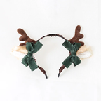 Antlers Headband Lolita Dark Red Christmas Hairpin Headgear Hair Accessories Elk Ears KC