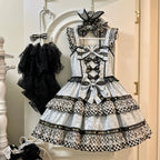 Apricot Blue Beige Bubble Short Sleeve Dress Lolita OP Sweetheart Cute