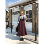 Classic Lolita Red Autumn and Winter Plus Size Long-sleeved 3XL Lolita Dress