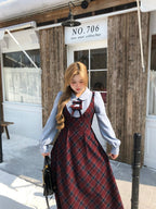 Classic Lolita Red Autumn and Winter Plus Size Long-sleeved 3XL Lolita Dress