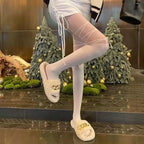 Ballet Splicing Strap Bow Stockings Sweet Lolita Tights Summer Socks