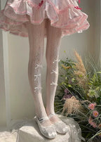Ballet Style Lolita Stockings with Daisy Patterned Lace Tights Lolita Accessories