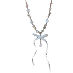 Lolita Necklace Ballet Style Pearl Streamer Bow Exquisite Dream Pentagram Sweet