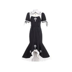 Black Elegant High Gothic Lolita Dress Fishtail SK