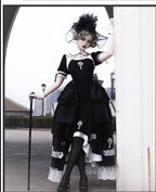 Black Elegant High Gothic Lolita Dress Fishtail SK