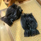 Black Gothic Lolita JSK OP Dress Lace Cake Skirt Dress