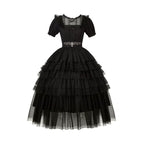 Black Gothic Lolita JSK OP Dress Lace Cake Skirt Dress
