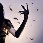 Black Lolita Lolita Punk Goth Gloves Nail Sleeves Halloween Accessories