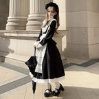 Classic Lolita Black Long Sleeve Long Dress Long Sleeve Lolita OP Dress