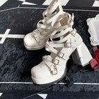 Lolita Shoes Black Punk Goth High Heels Marie Jean Sweet Cool Style