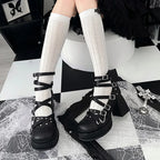 Lolita Shoes Black Punk Goth High Heels Marie Jean Sweet Cool Style