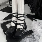 Lolita Shoes Black Punk Goth High Heels Marie Jean Sweet Cool Style
