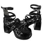 Lolita Shoes Black Punk Goth High Heels Marie Jean Sweet Cool Style