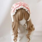Lolita Hair Accessories Black and White Headgear Lace Bow Headband KC