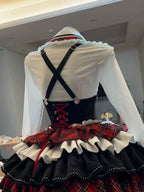 Punk Lolita Black-red Rock Style Subculture Outfit Idol Costume Pleated Skirt Dress Hot Girl