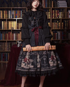 Caged Bird Black Goth Lolita Dress Jump Skirt JSK Elegant Long Dresses