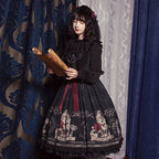 Caged Bird Black Goth Lolita Dress Jump Skirt JSK Elegant Long Dresses
