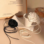 Camellia Necklace Elegant Lolita Accessory Bridal Choker Fairy Tie