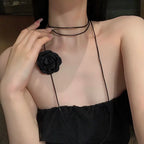 Camellia Necklace Elegant Lolita Accessory Bridal Choker Fairy Tie