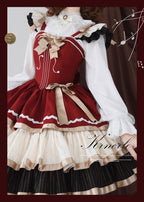 Cello Vintage Elegant 3 Tiered Classic Lolita Jumper Skirt  Princess Dress
