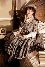 Chocolate Brown Classic Lolita JSK Dress Set Plus Size 3XL Lolita Dress  Jumper Skirt