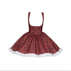 Christmas Dress Red Long and Short Fishbone Breast Support Cape Gemini Autumn&Winter Lolita
