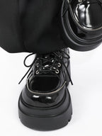 Lolita Shoes Chunky Platform Derby American Retro Mary Jane Lugg Sole Oxfords for Women