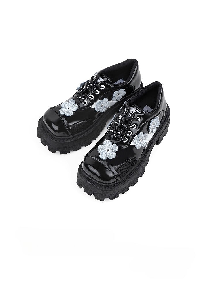 Lolita Shoes Chunky SquareToe Platform Loafers Original Design Niche Minimalist Mary Jane Shoes for Women