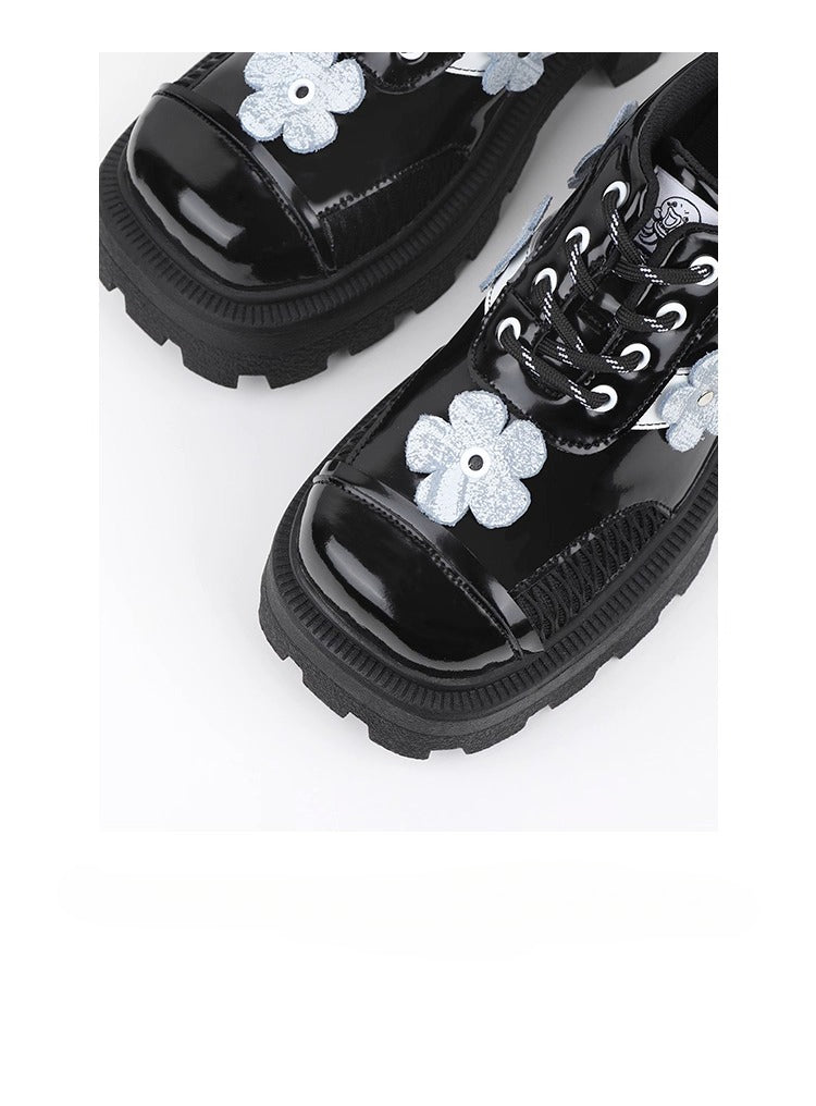 Lolita Shoes Chunky SquareToe Platform Loafers Original Design Niche Minimalist Mary Jane Shoes for Women