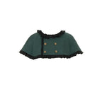 Classic Black and Green Contrast Op Cape 2-piece Set Lolita Autumn/winter Lolita Dresses