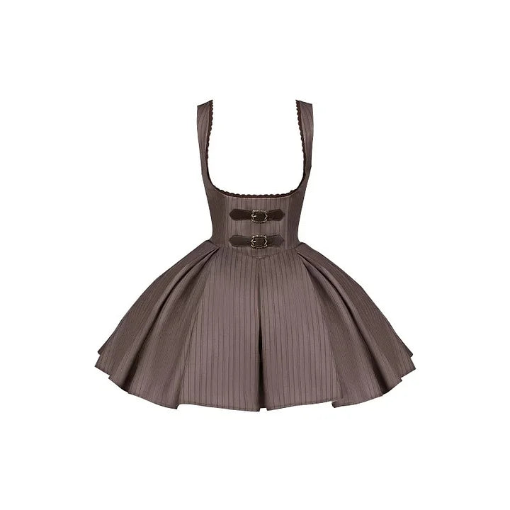Classic British Style Striped Suit Lolita Vintage Elegant Shorts Set Dress