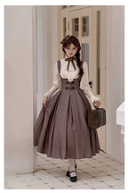 Classic British Style Striped Suit Lolita Vintage Elegant Shorts Set Dress