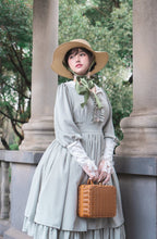 Classic College Style Student Red Pink Lolita Dress OP Simple Solid Color