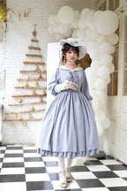 Classic College Style Student Red Pink Lolita Dress OP Simple Solid Color