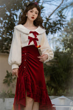 Classic Daughter Jsk Suspender Skirt Lolita Spring and Autumn Fishtail Skirt Dress Coat