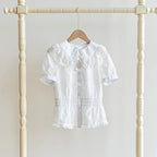 Classic Elegant Three-color Short-sleeved Inner Shirt Light Breathable Lolita Blouse Shirt