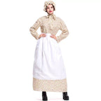 Classic Lolita Apricot Lolita Halloween Cosplay Dress with Cape Grandma Roleplay Costume