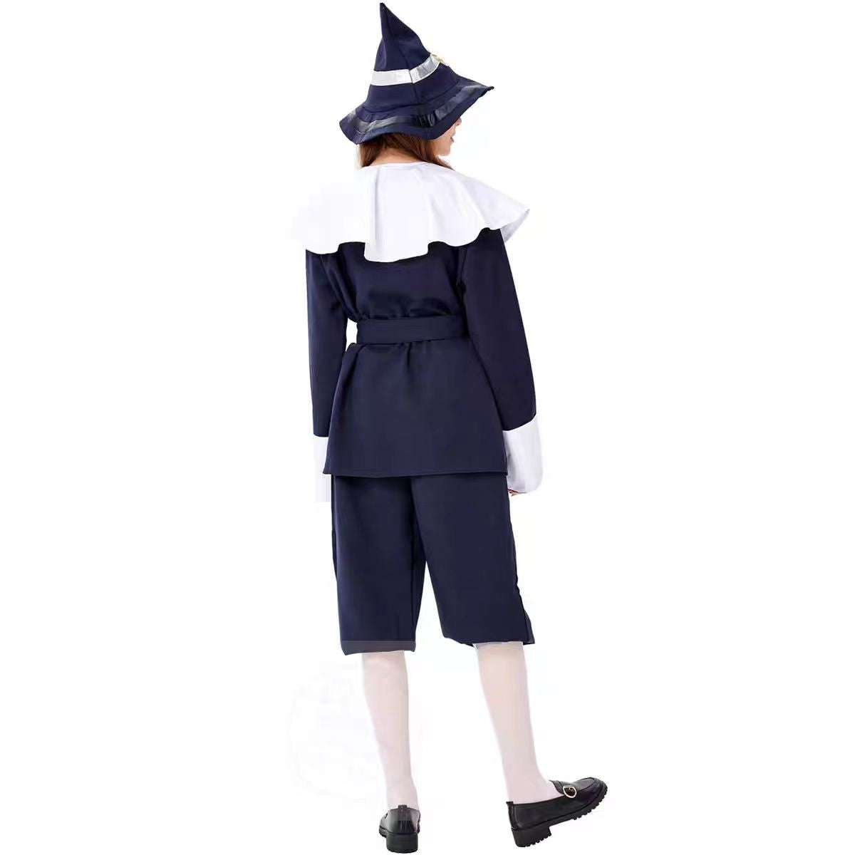 Classic Lolita Black Lolita Halloween Cosplay Outfit with Hood Grandma Roleplay Costume