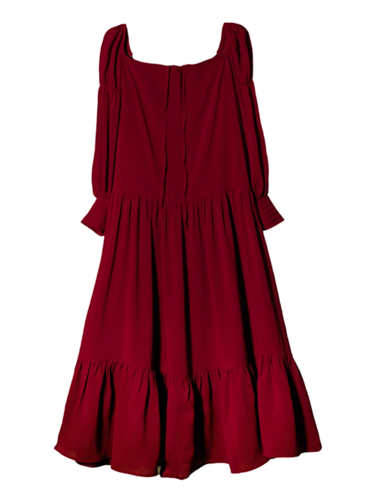 Design Concept:
This Classic Lolita dress in deep red captures the essence of timeless French romance. Featuring a vintage-inspired design with cascading ruffles and a gracefully flared silhouette, it exudes both elegance and sophistication. The fitted high waistline enhances the figure while the flowing hemline adds movement and charm. Perfect for tea parties, formal gatherings, or daily wear when you want to embody a touch of refined vintage beauty.