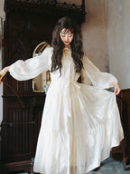 Inspired by the timeless elegance of French vintage fashion, this maxi dress features delicate floral embroidery on breathable Tencel fabric. The relaxed A-line silhouette and flowing skirt create a dreamy, feminine movement, while the adjustable waist tie allows for a customizable fit. Designed for the free-spirited woman who appreciates bohemian romance and effortless grace, this piece blends artisan craftsmanship with soft, sustainable luxury for a truly enchanting wardrobe staple.