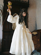 Inspired by the timeless elegance of French vintage fashion, this maxi dress features delicate floral embroidery on breathable Tencel fabric. The relaxed A-line silhouette and flowing skirt create a dreamy, feminine movement, while the adjustable waist tie allows for a customizable fit. Designed for the free-spirited woman who appreciates bohemian romance and effortless grace, this piece blends artisan craftsmanship with soft, sustainable luxury for a truly enchanting wardrobe staple.