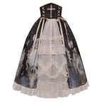 Classic Lolita Gothic Tea Party Fashion Vintage Clock Butterfly Elegant Daily Wear Dress
