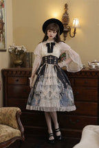 Classic Lolita Gothic Tea Party Fashion Vintage Clock Butterfly Elegant Daily Wear Dress